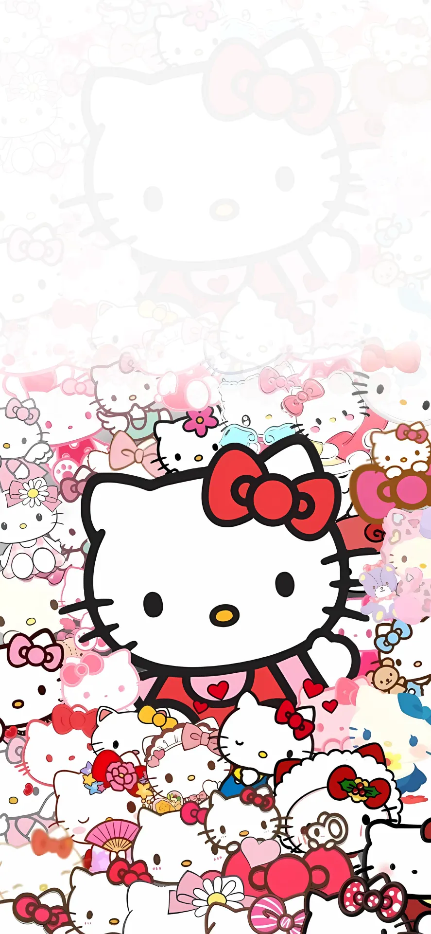 Hello Kitty Pink Character Collage Wallpaper