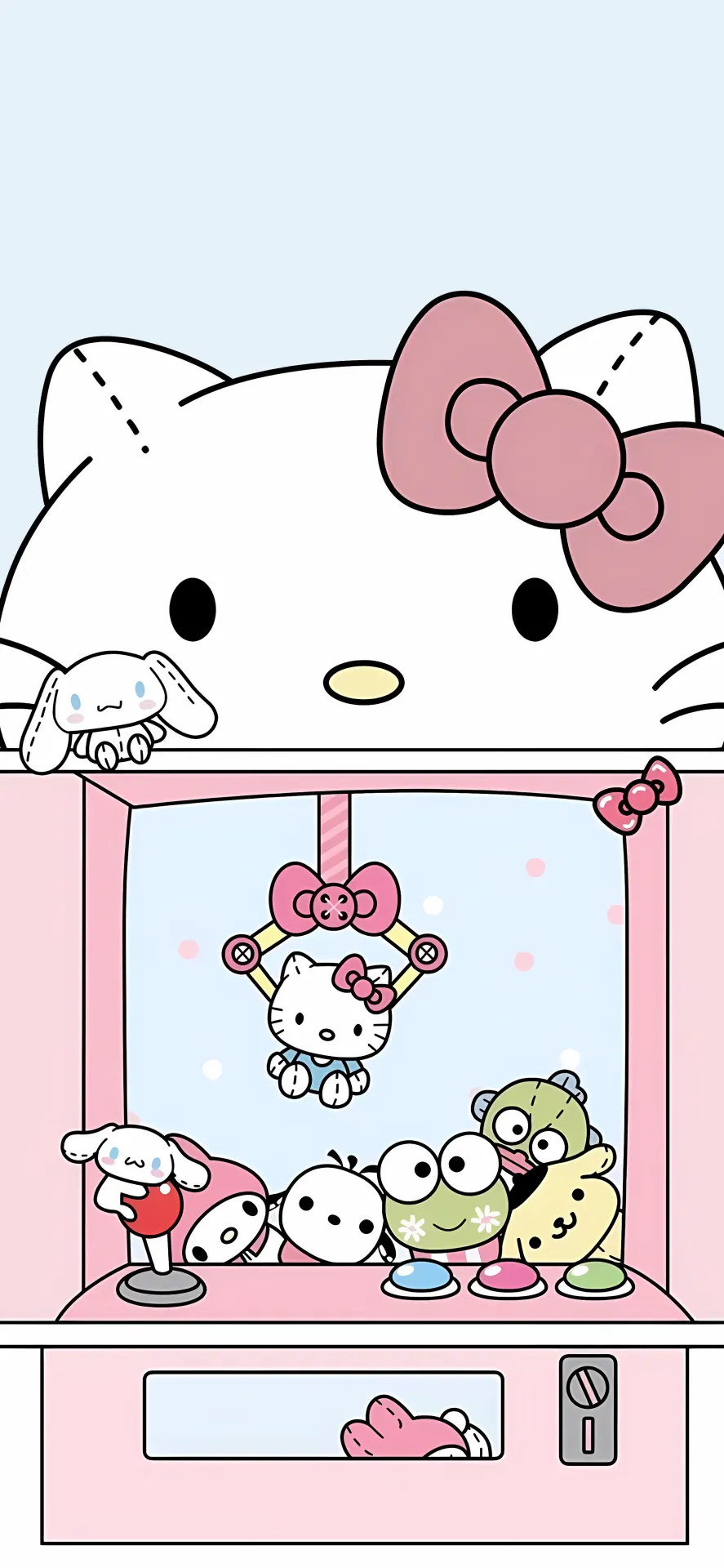 Hello Kitty Sanrio Claw Machine Cute Pink Wallpaper