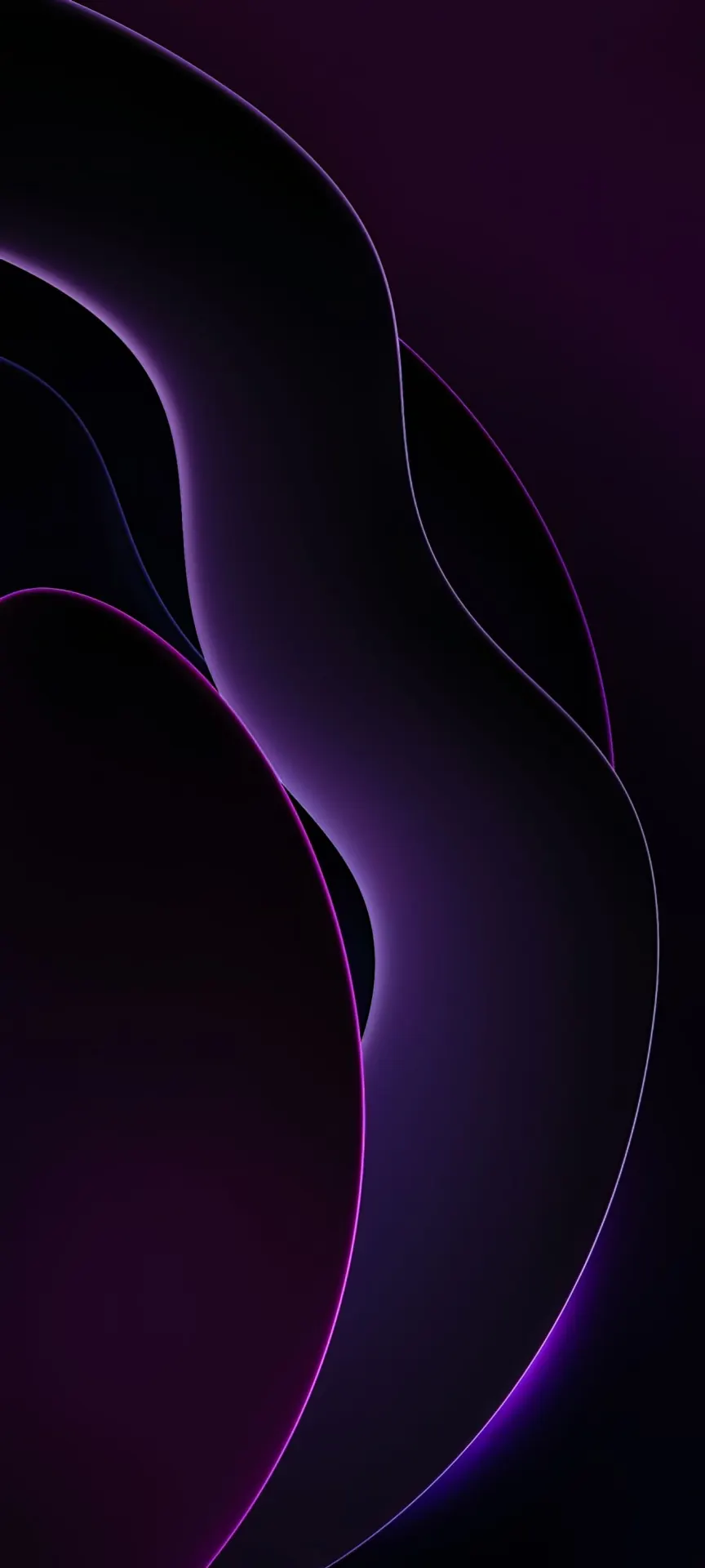 Purple Neon Flowing Curves Wallpaper