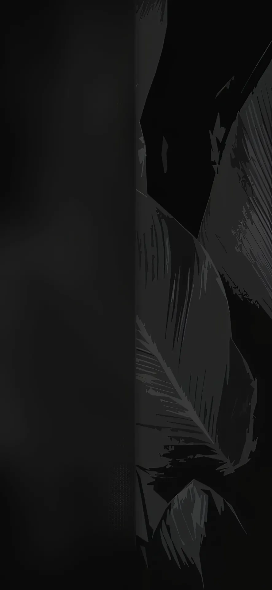 Dark Tropical Leaves Minimalist Wallpaper