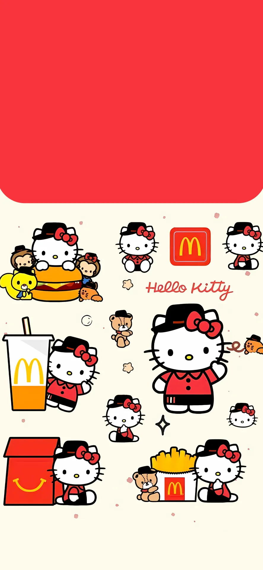 Hello Kitty McDonald's Wallpaper with Burgers