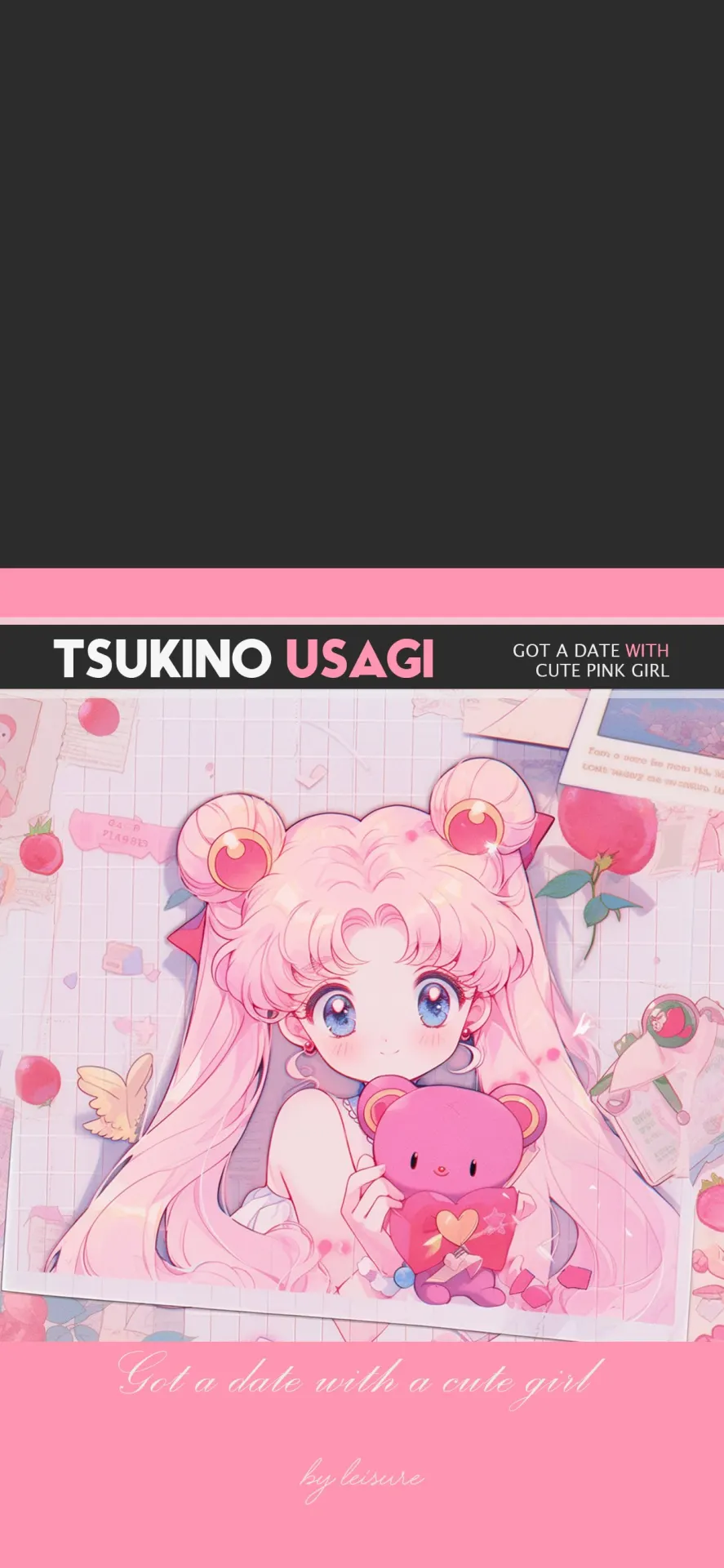 Tsukino Usagi Pink Aesthetic Anime Wallpaper
