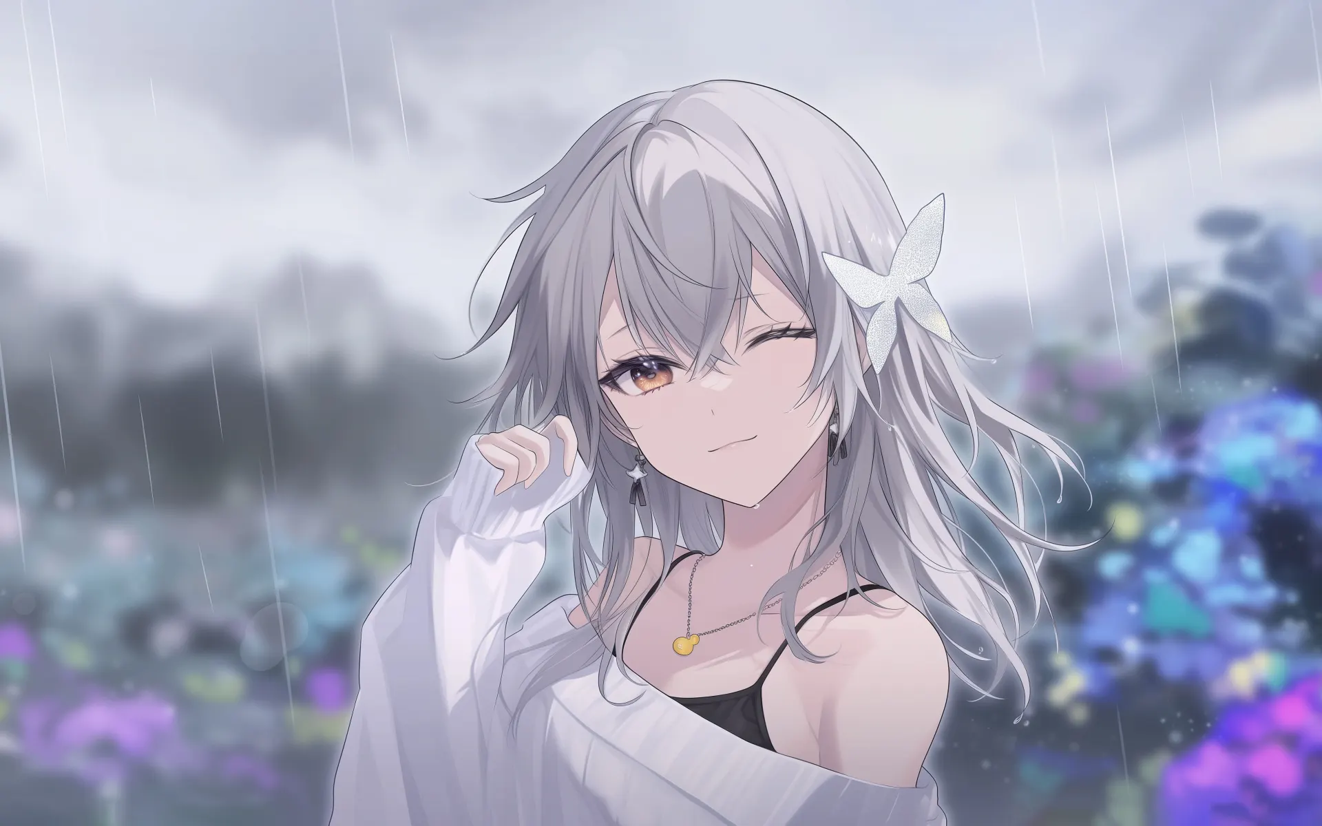 Firefly Smiling in the Rain Wallpaper