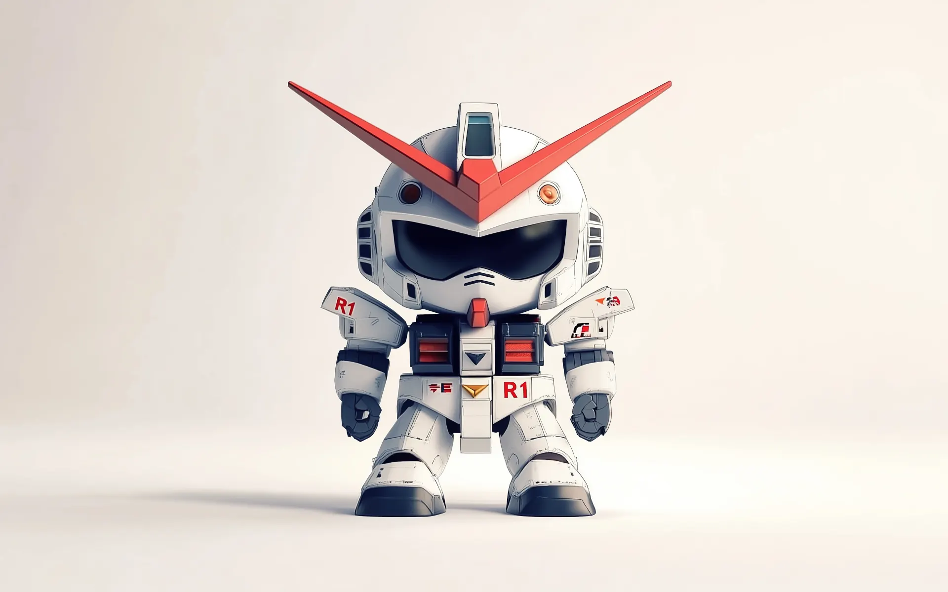 Chibi RX-78 Gundam Minimalist Wallpaper