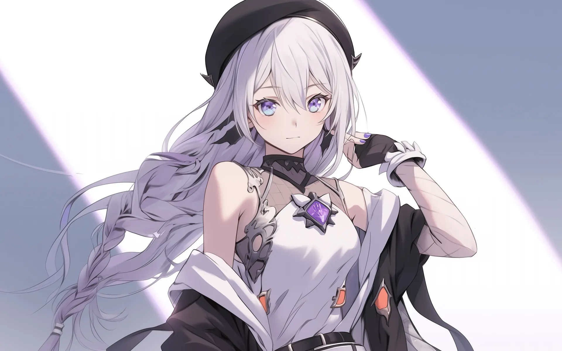 Firefly Silver Hair Portrait Wallpaper