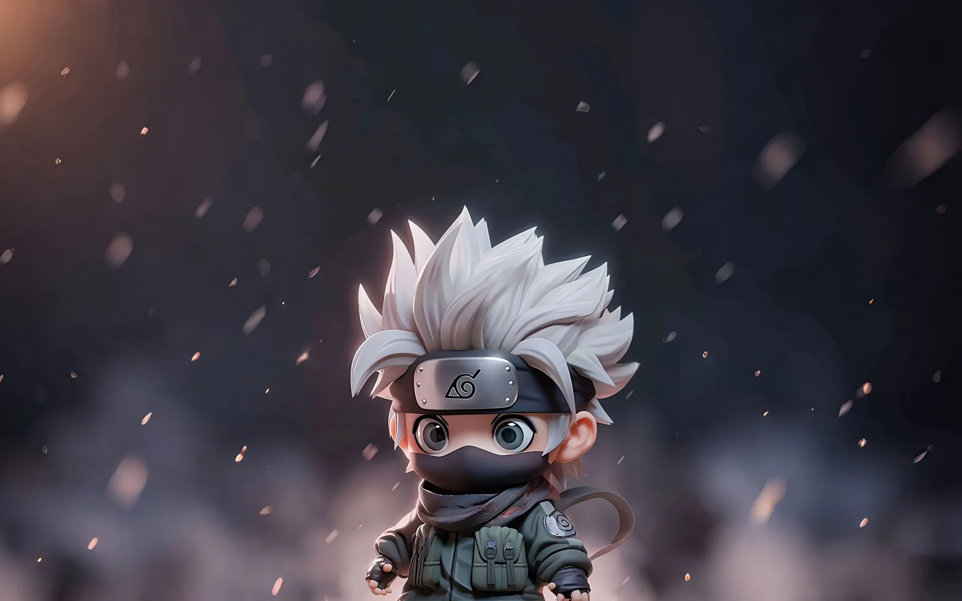 Chibi Kakashi Hatake Dark Anime Wallpaper