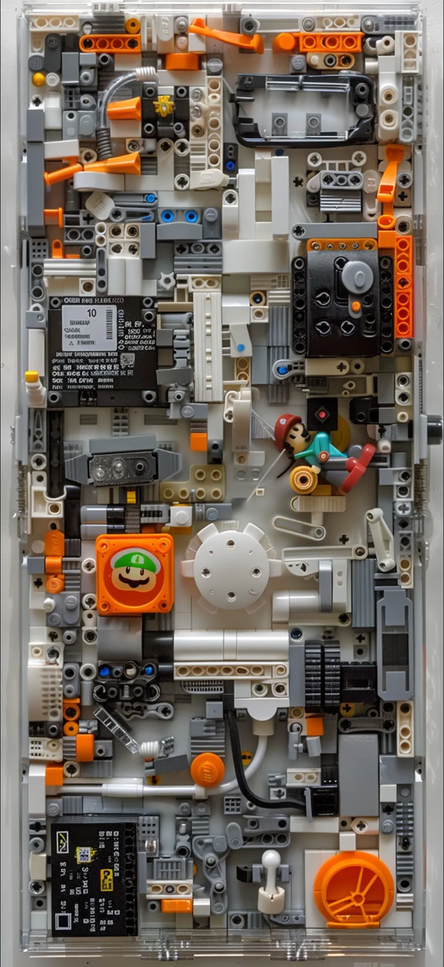 LEGO Luigi Mechanical Circuit Phone Wallpaper