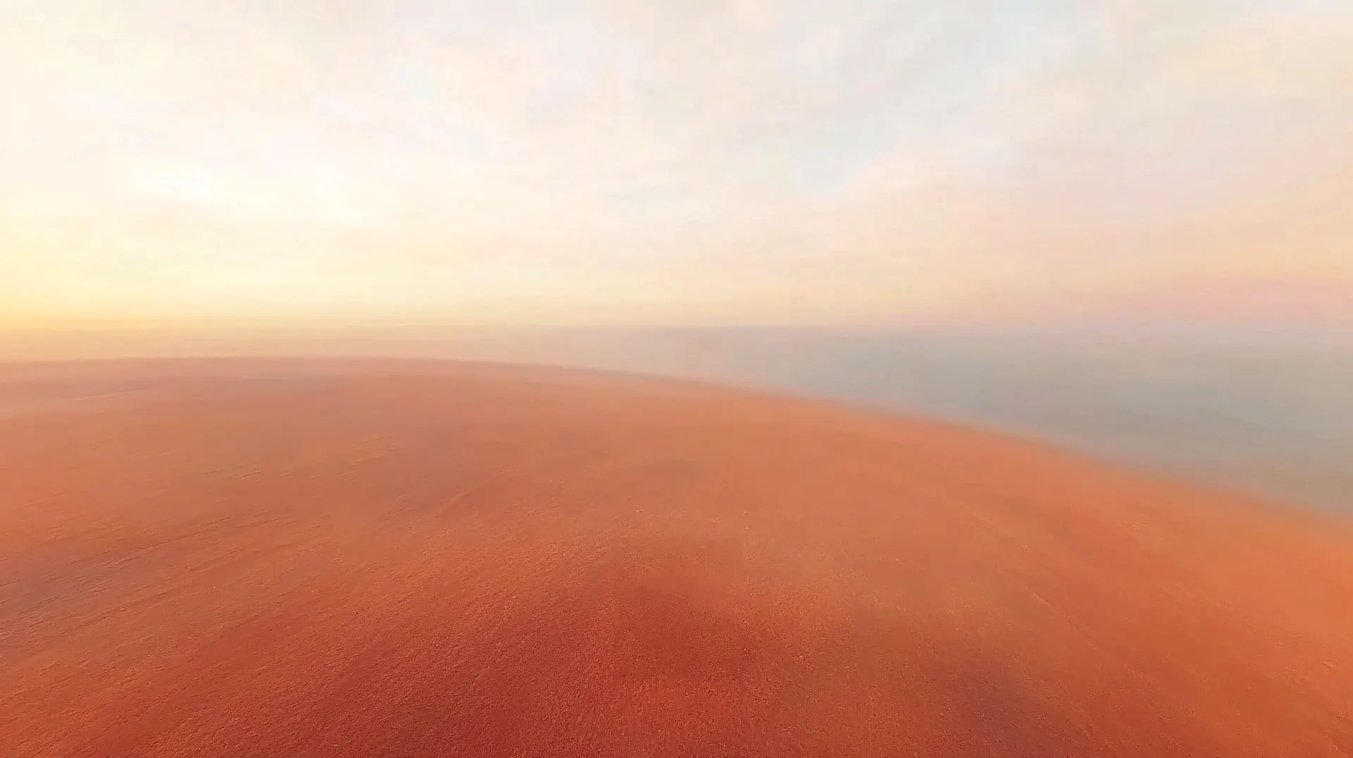 Minimalist Orange Desert Horizon Wallpaper
