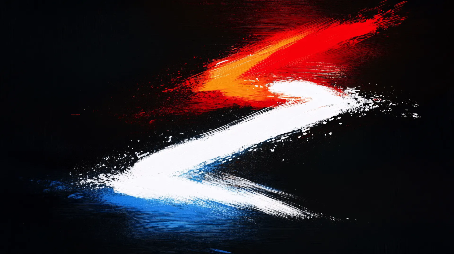 Red White and Blue Brush Strokes Abstract Wallpaper