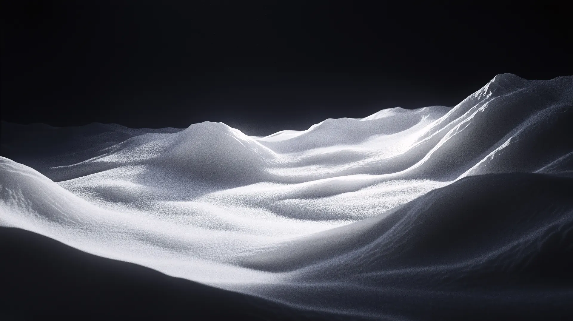 White Sand Dunes on Black Background Wallpaper