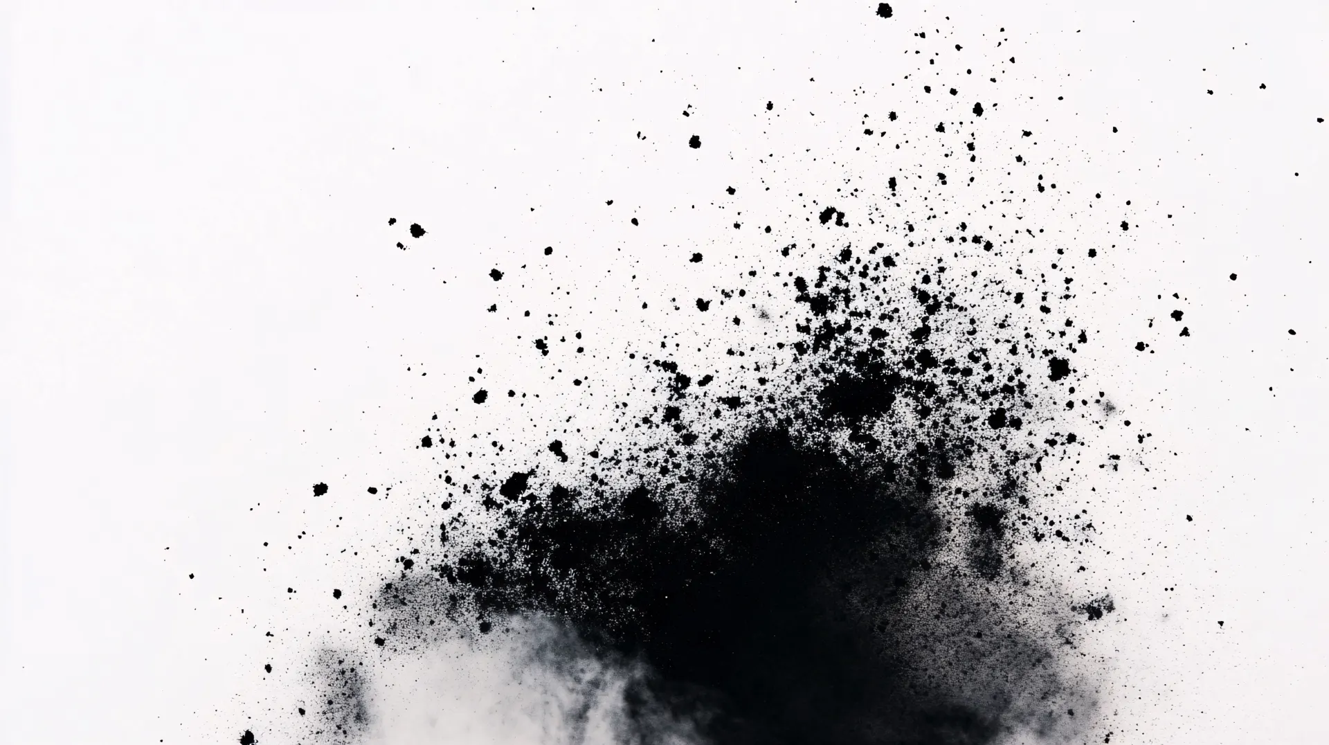Exploding Black Ink Particles Abstract Wallpaper