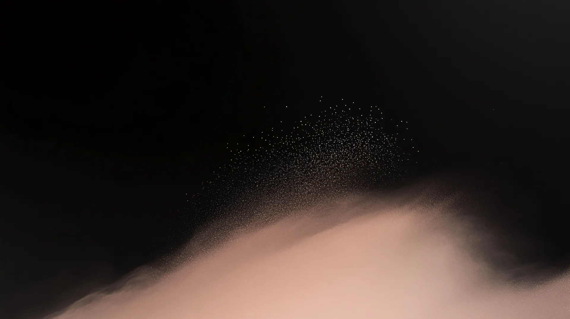 Rose Gold Particle Waves Abstract Wallpaper