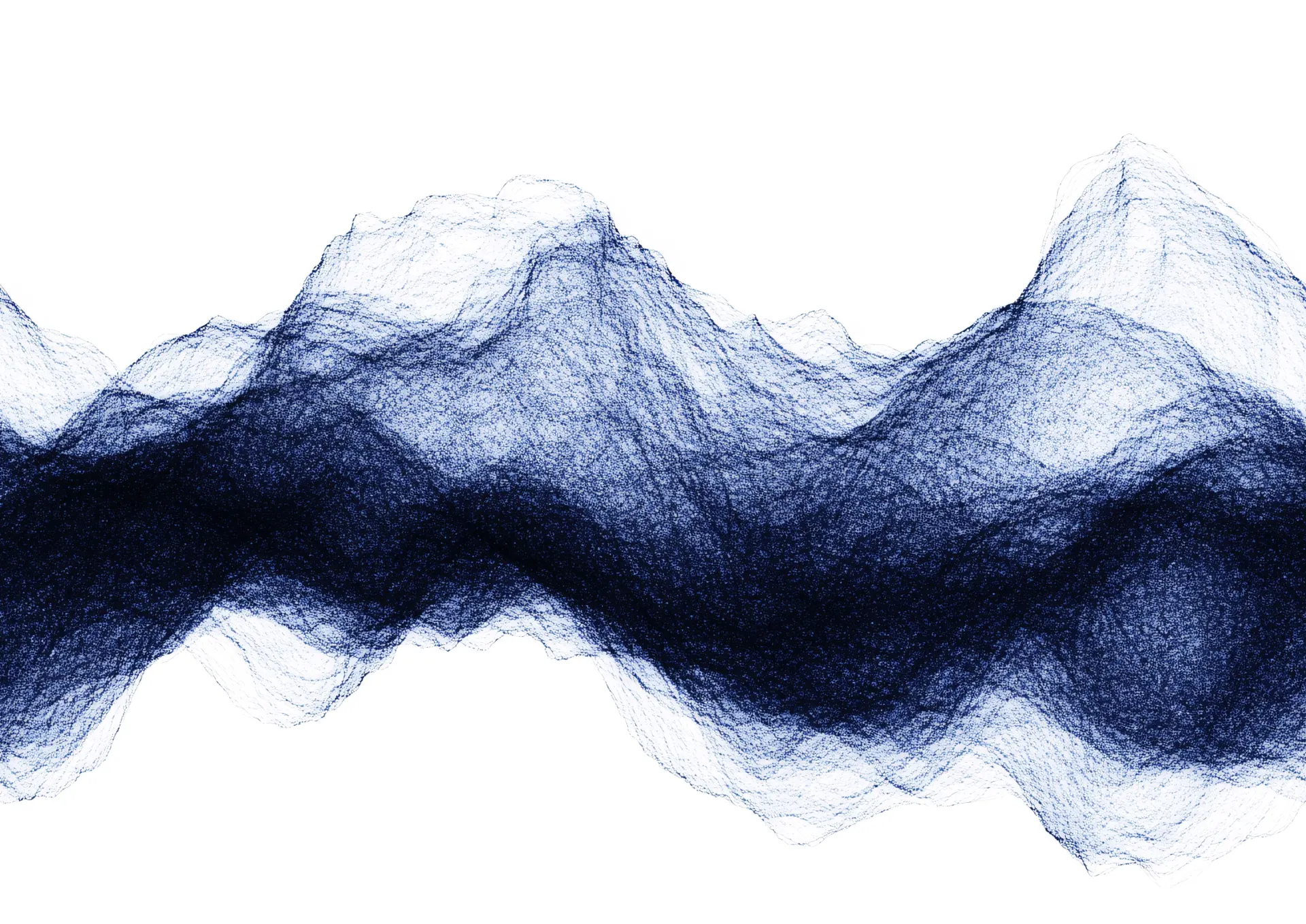 Blue Particle Mountain Waves Abstract Wallpaper