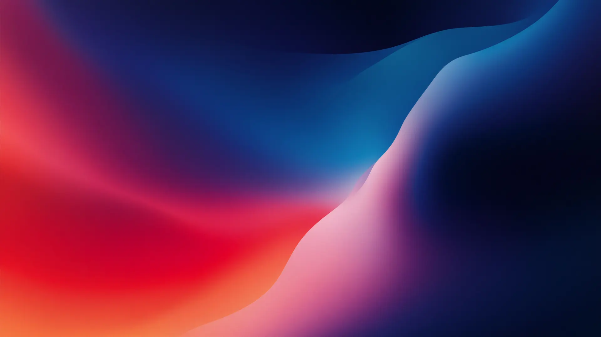 Vibrant Red and Blue Gradient Waves Wallpaper