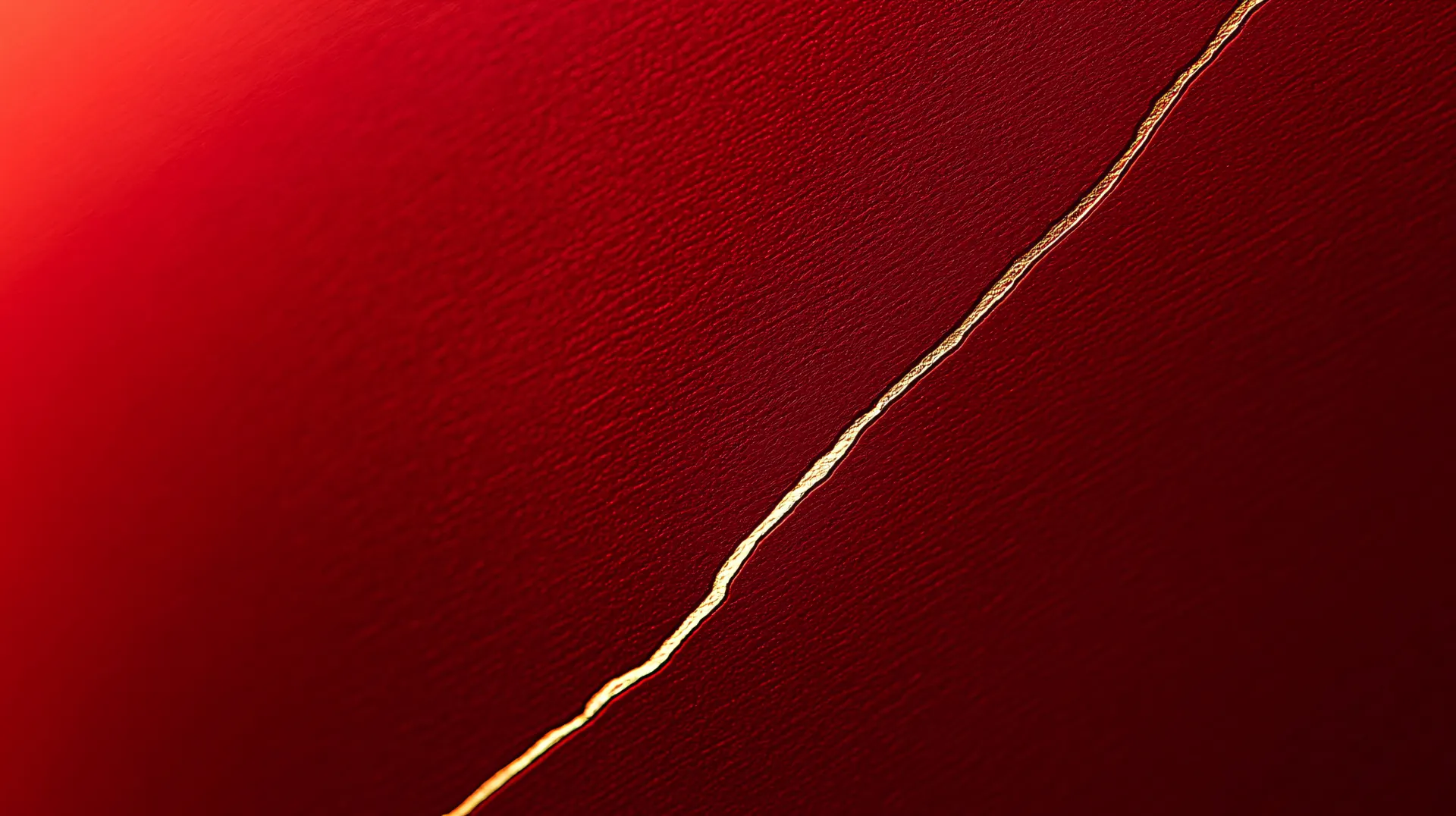 Red Texture with Golden Crack Abstract Wallpaper