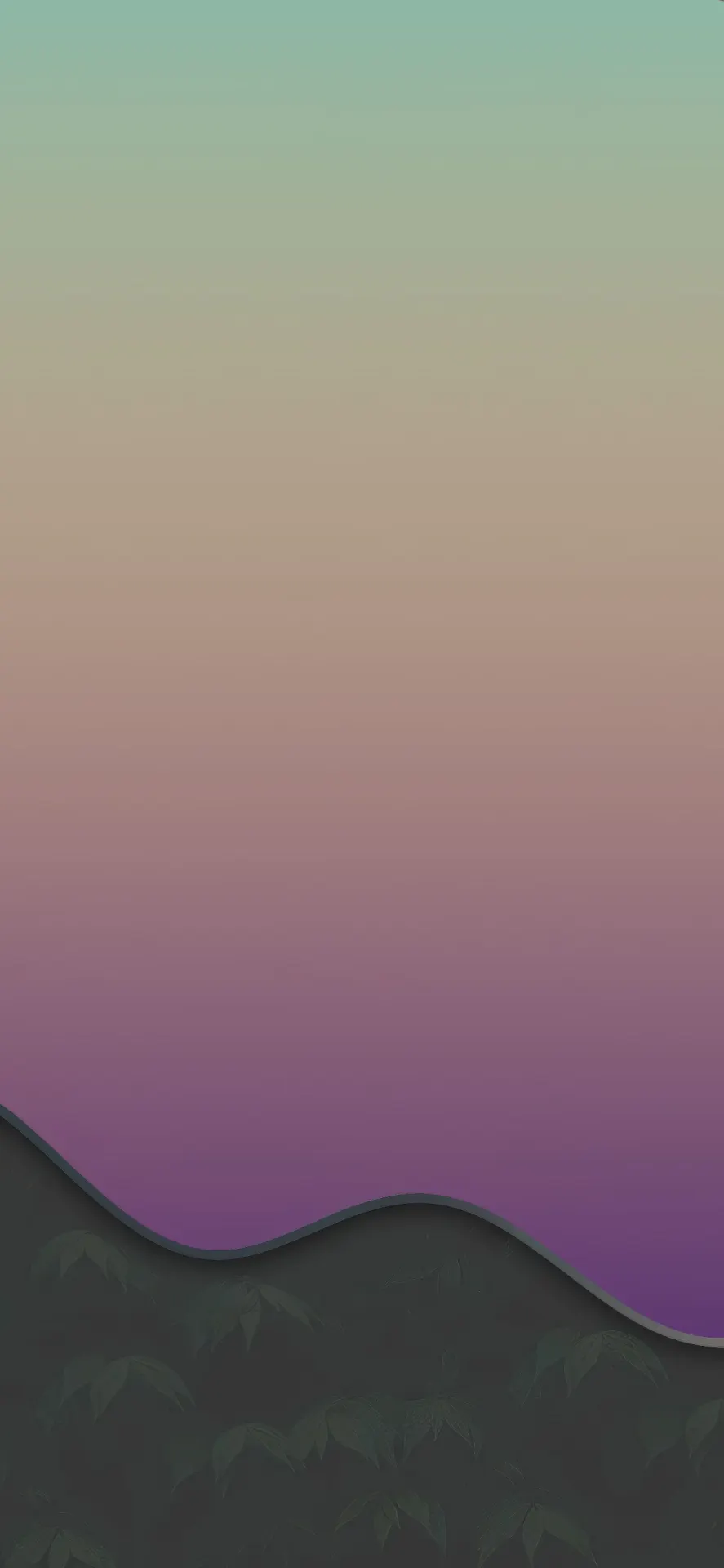 Pastel Green and Purple Gradient Wave Wallpaper
