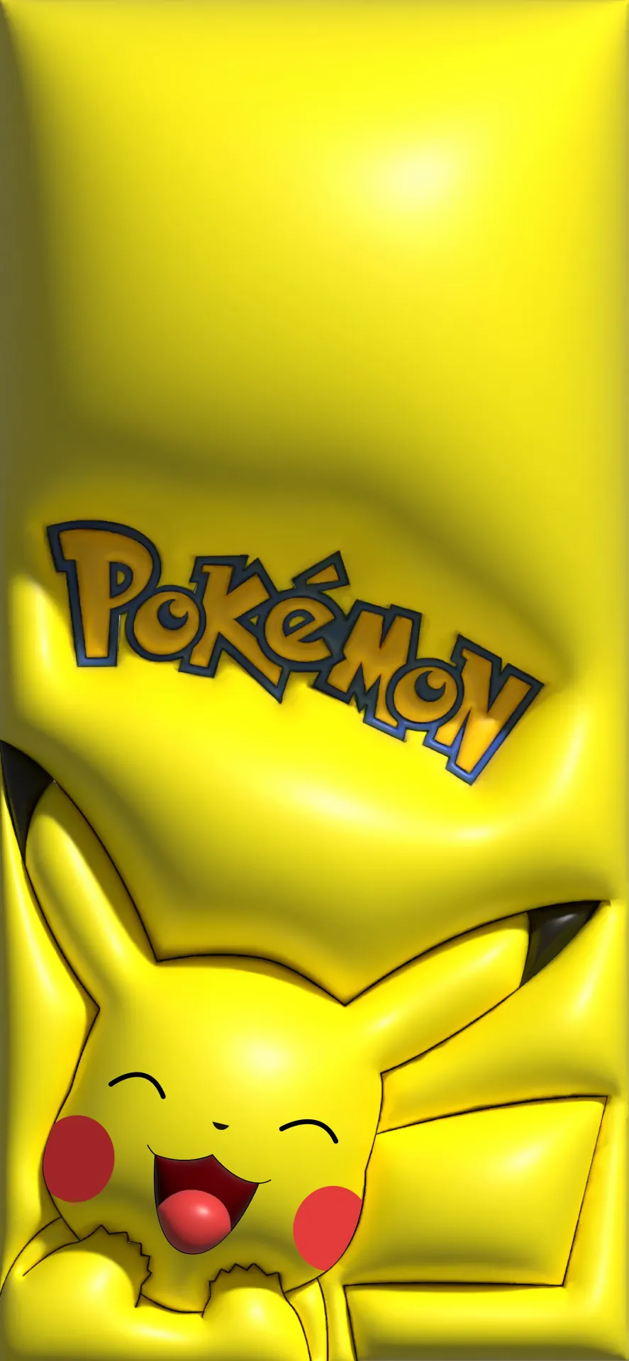 Cheerful Pikachu Yellow Pokémon Wallpaper
