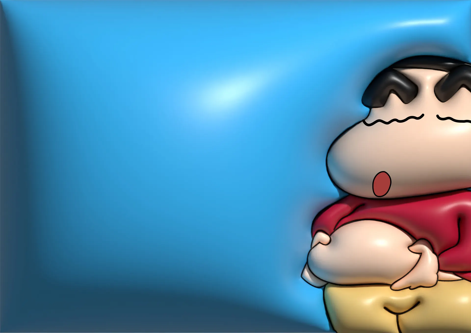 Crayon Shin-chan Blue Background Wallpaper