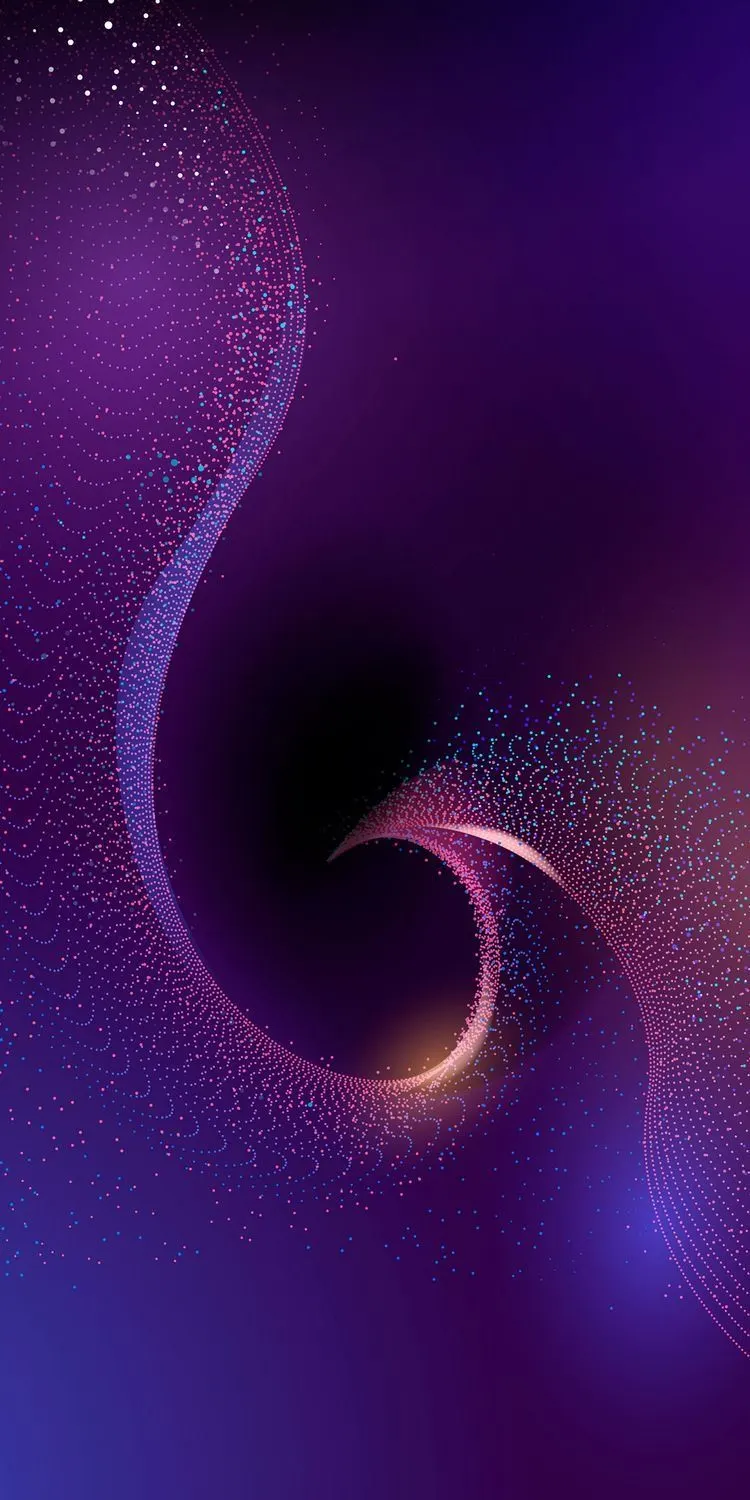 Purple Particle Wave Vortex Wallpaper
