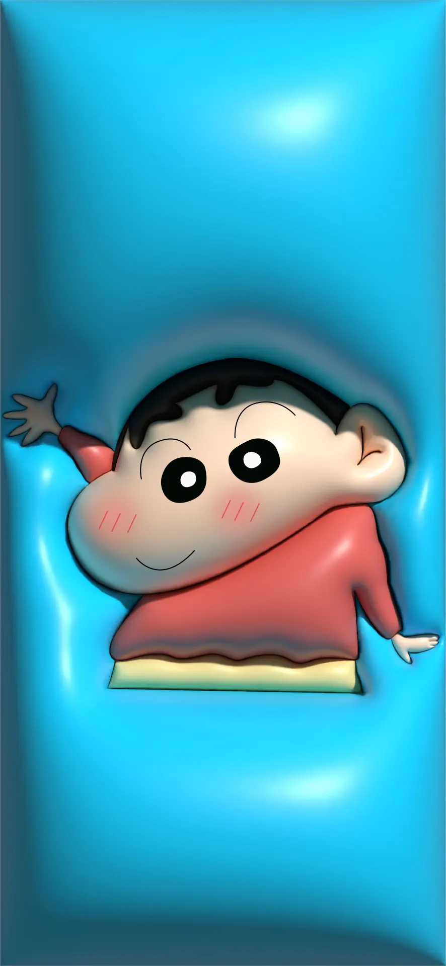 Crayon Shin-chan Smiling Red Shirt Wallpaper