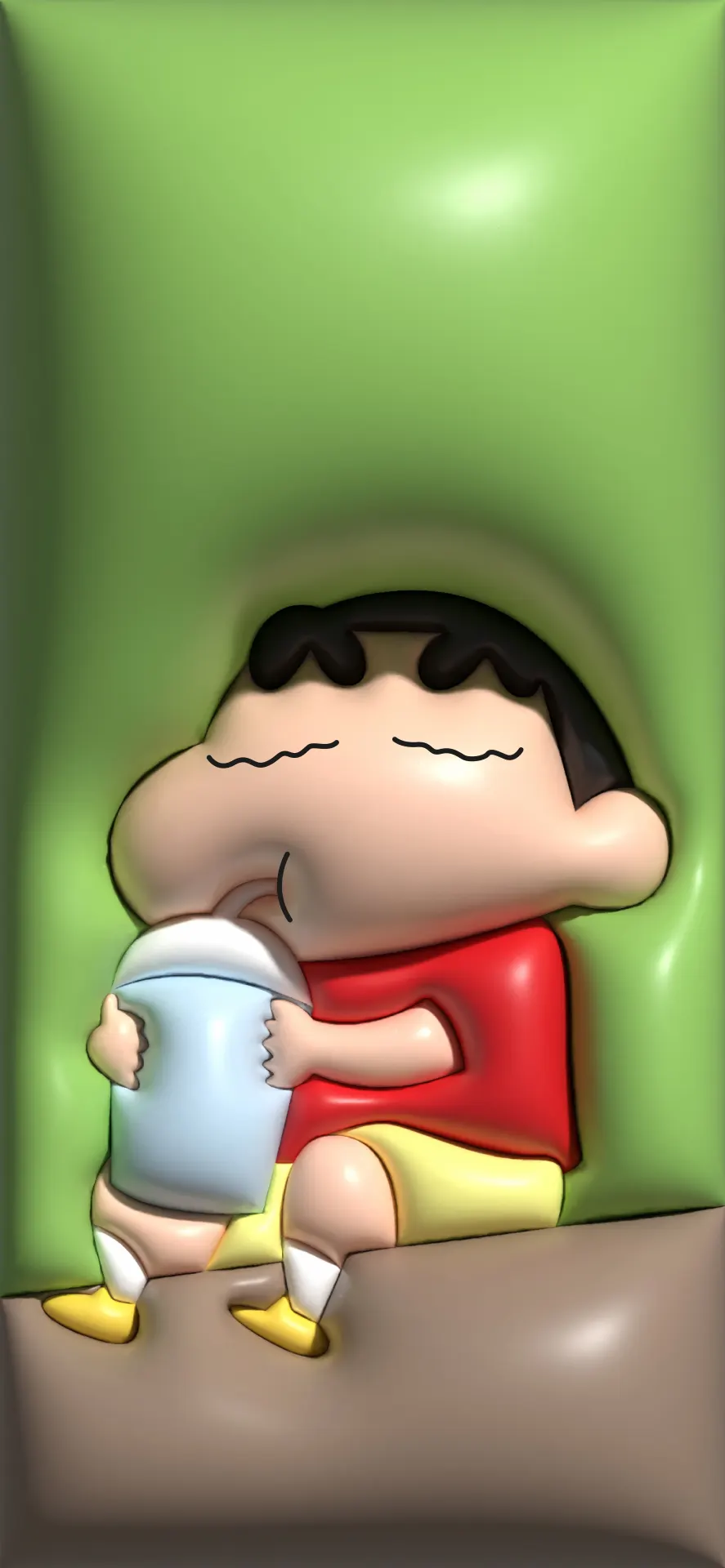 Crayon Shin-chan Sleeping with Pillow Wallpaper