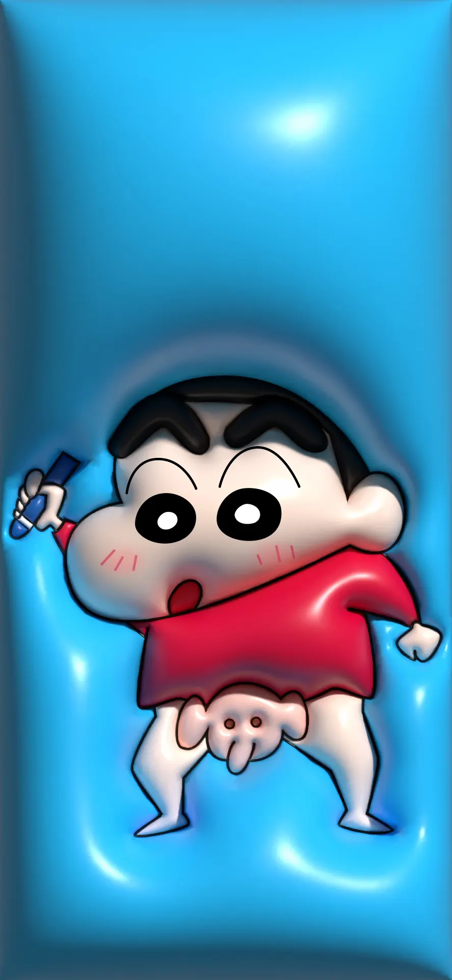 Crayon Shin-chan Funny Energetic Pose Wallpaper