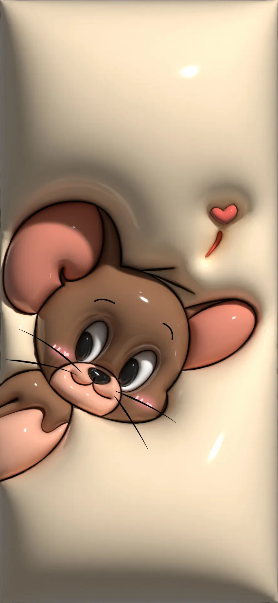 Blushing Jerry with Heart Tom and Jerry Wallpaper