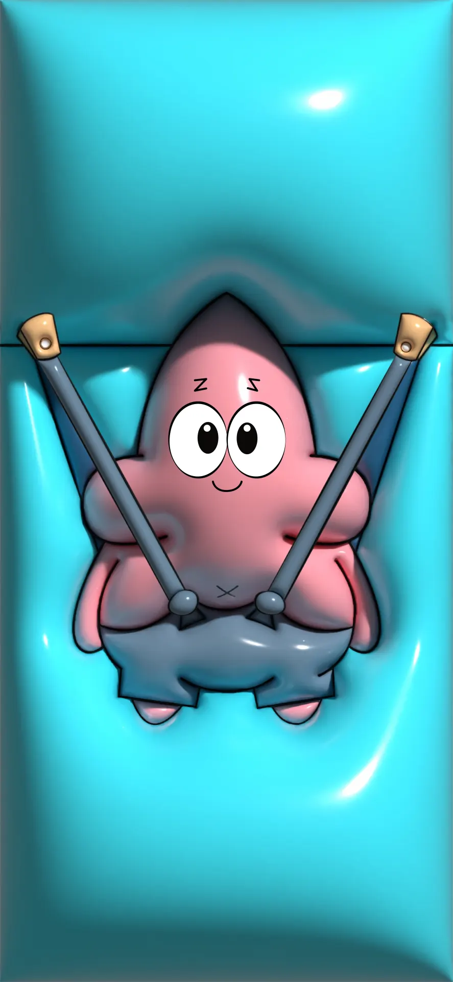Cute Patrick Star Playing Cartoon Wallpaper